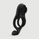 Anillo Doble de Silicona Flexible con Estimulador de Clítoris y Perineo - Negro