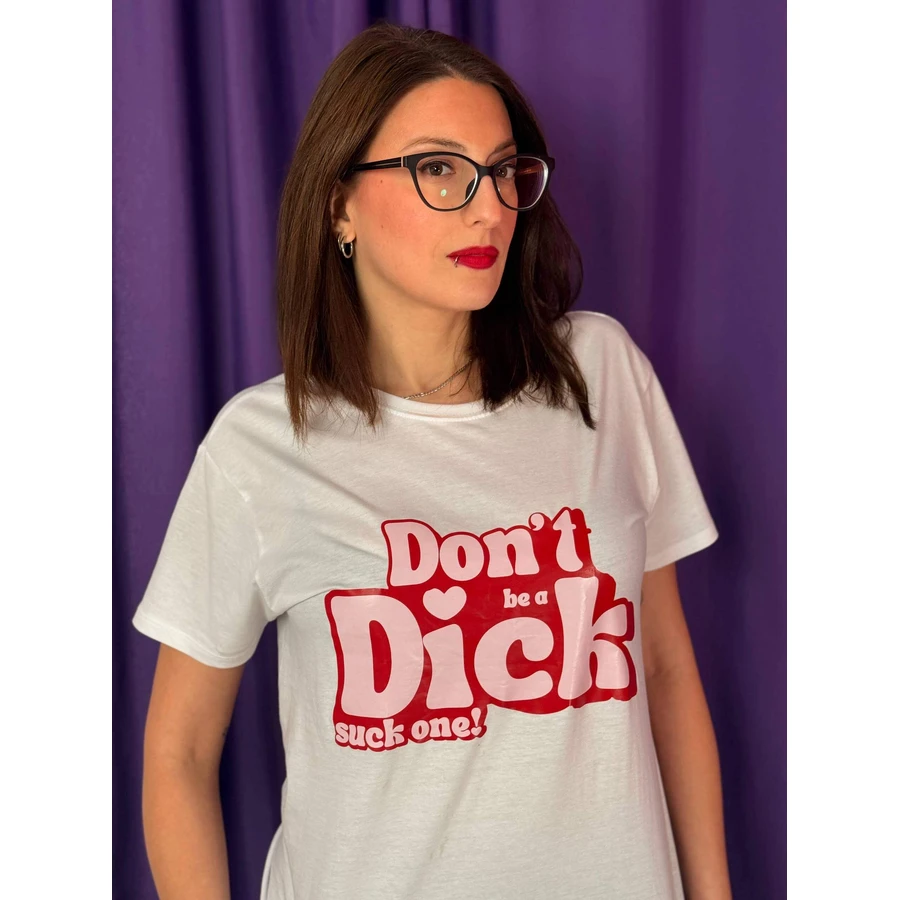 Don't Be A Dick Suck One Sexopols T-Shirt - Wit - Heren X-Large