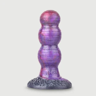 Silikonowe dildo z przyssawką 10 x 3,5 cm - fioletowe
