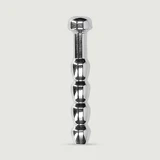 Plug Pene Acanalado Hueco Grueso 8 mm - Plata
