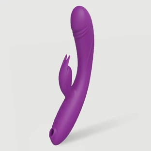 Zarah Vibrador Conejito Silicona Flexible con Succión Clitorial - Morado