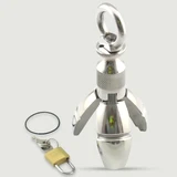 Anal Chastity Ass Lock Butt Plug 11 x 6 cm - Silber