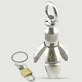 Anal Chastity Ass Lock Butt Plug 11 x 6 cm - Plata