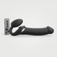 XL Silicone Multi Orgasm Clitoral Sucking Bendable Strapless Strap On - Black