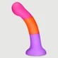 Nikita 18 cm zakrzywione klasyczne silikonowe dildo z przyssawką - wielokolorowe