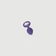 Anal Collection Silicone Small Butt Plug with Round Jewel - Purple/Transparent
