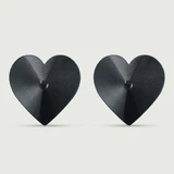 Sensual Heart Shaped Nipple Covers - Black