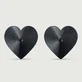 Sensual Heart Shaped Nipple Covers - Black