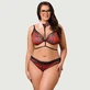 Plus Size Sexy Plaid Bra Set College Style Cosplay Suit - Red - Large/X-Large