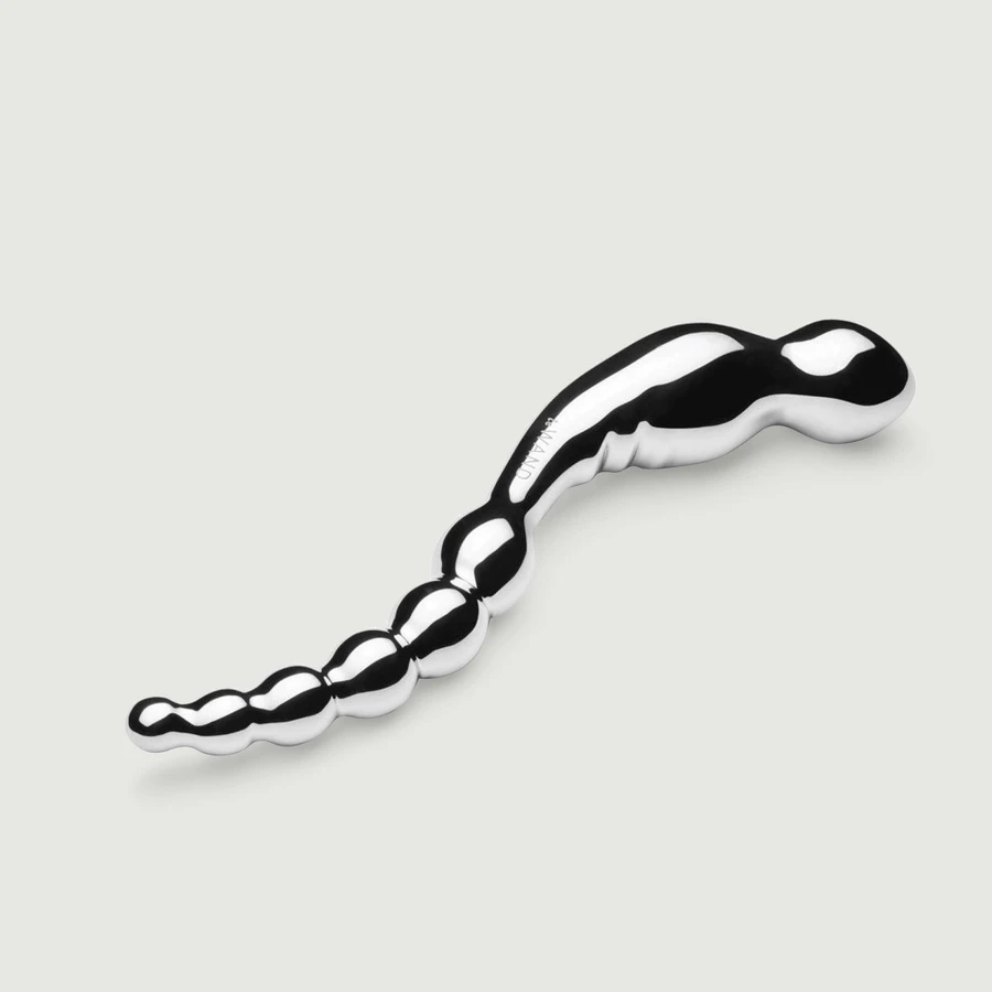 Le Wand Roestvrij Staal Geribbelde Dildo