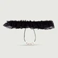 Pearl & Lace String Panty - Black