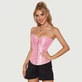 Satin Strapless Palace Inspired Corset Top - Pink - X-Large