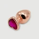 Anal Collection Plug Anal de Metal Grande con Joya de Corazón - Rosa/Rojo
