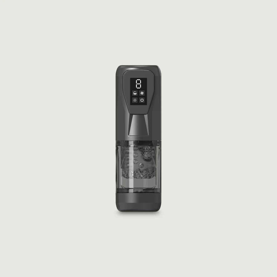 Suck Me Dry Teleskop & Vibrating Male Masturbator - Schwarz