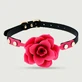 Rose Shaped Ball Gag With Adjustable Strap - Fuchsia