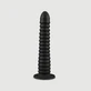 Deep Fuck Gode en silicone liquide flexible et nervuré 31 x 4,4 cm - Noir