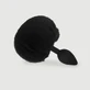 Beginner's Medium Silicone Bunny Tail Butt Plug - Black