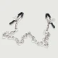 Adjustable Pressure Nipple Clamps With Metal Chain - Black/Silver