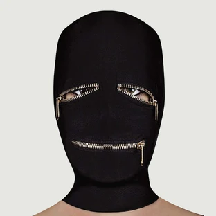 Masque extrême avec fermeture à glissière pour les yeux et la bouche