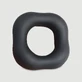 Anillo para el pene flexible de silicona líquida Donut cuadrado 45 mm - Negro
