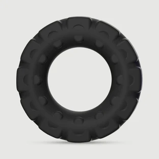Off Road Vloeibare Silicone Flexibele Cock Ring 48 mm - Zwart