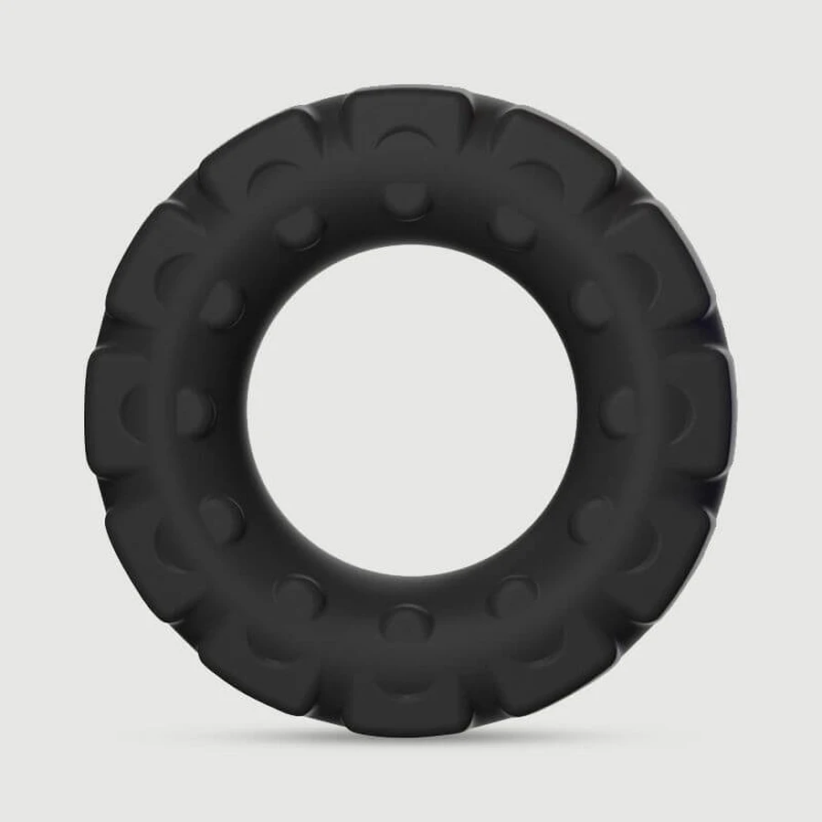 Off Road Vloeibare Silicone Flexibele Cock Ring 48 mm - Zwart