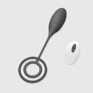Sexopolis My Remote Play VIbrador Bala Acanalada de Silicona con Mando a Distancia y Mango - Negro