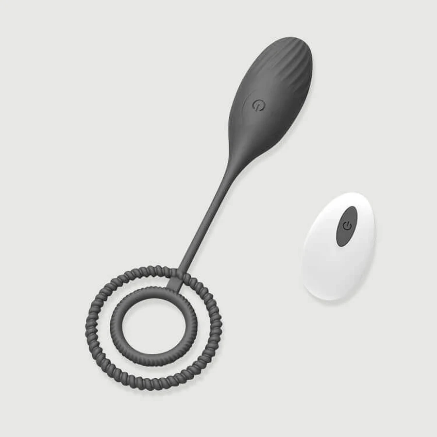 Sexopolis My Remote Play VIbrador Bala Acanalada de Silicona con Mando a Distancia y Mango - Negro