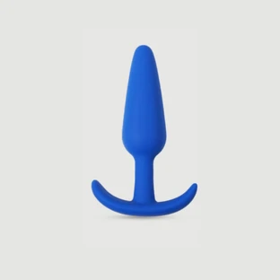 Anal Beginner's Large Silicone Butt Plug - Blau