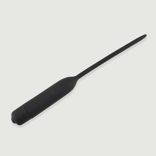 200 x 5,5 mm Silikon Vibration 10 Speed Urethral Sound - Schwarz