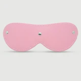 Leather Blindfold Mask With Stitching - Pink