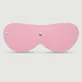 Leather Blindfold Mask With Stitching - Pink