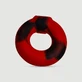 Flexibler Fat Liquid Silicone Cock Ring 51 mm - Schwarz/Rot