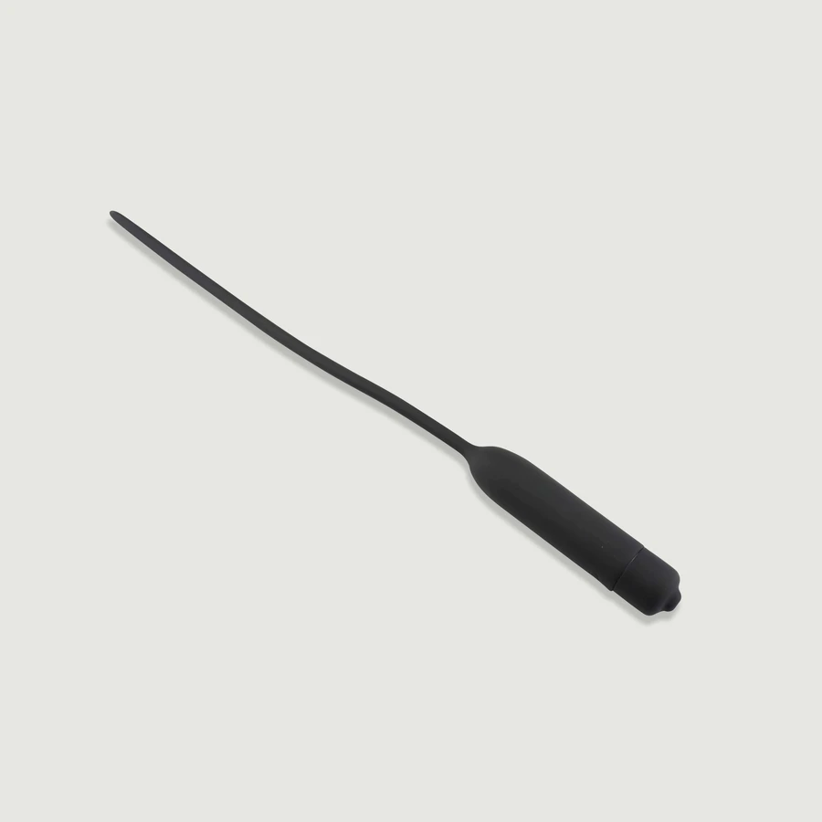 350 x 5,5 mm Vibrierende 1 Geschwindigkeit Urethral Sound - Schwarz