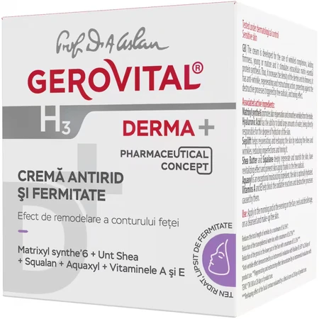 Gerovital H3 Derma+ anti-rimpel en verstevigende crème, 50 ml, Farmec