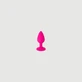 Anal Collection Wavy Small Silicone Butt Plug with Suction Cup - Pink
