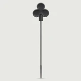 Club Tip Riding Crop 17 cm - Negru