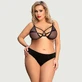 Plus Size Mesh Perspective Fashion Bra Set Without Underwire - Black - Large/X-Large