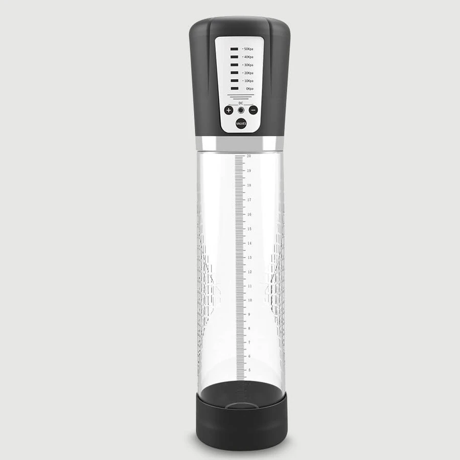 Sexopolis Male Beginner's LCD-scherm elektrische Enhancer Auto Penis pomp - Transparant