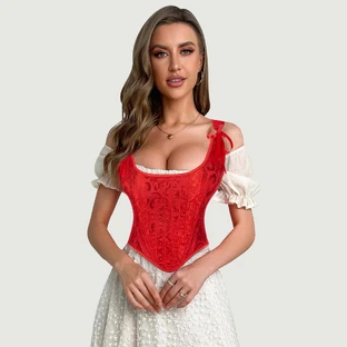 Sexy Plastic Bones Sexy Corset - Red - Medium