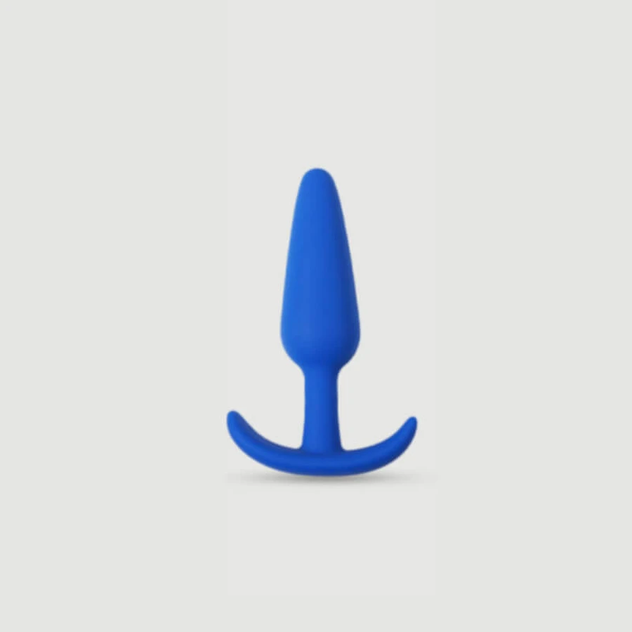 Anal Beginner's Small Silicone Butt Plug - Blue
