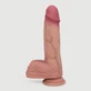 Markus 22,5 cm Doppellagiger Silikon Ultra Realistischer Dildo mit Kugeln & Saugnapf - Flesh