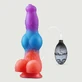 Glow In The Dark Squirting Silicone Dildo With Suction Cup - Multicolour