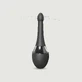 Ducha anal vibradora de silicona Mate Pro - Negra