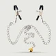 Nipple Clamps With Adjustable Pressure, Chain &amp; Bell - Silver