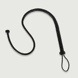 Bullwhip Braided Faux Leather Whip - Black