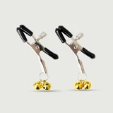 Nippelklammern mit Metallglocken - Silber/Gold