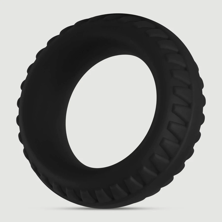 Forto F-12 35 mm Cock Ring With Outer Ribs - Black