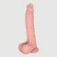 Vander 22,5cm Gode réaliste en silicone avec boules et ventouse - Chair