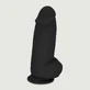 Jimbo Gode réaliste en silicone de 20,5 cm avec boules et ventouse - Noir